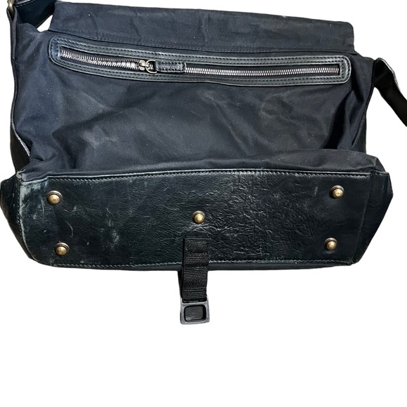 Moore & Giles Bags Moore Giles Black Leather And Canvas Messenger